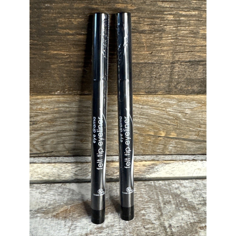 Femme Couture Felt Tip Eyeliner 2 Pack Black Sealed | MSRP = $20